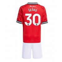 Dres Manchester United Benjamin Sesko #30 Domaci za djecu 2025-26 Kratak Rukav (+ kratke hlače)